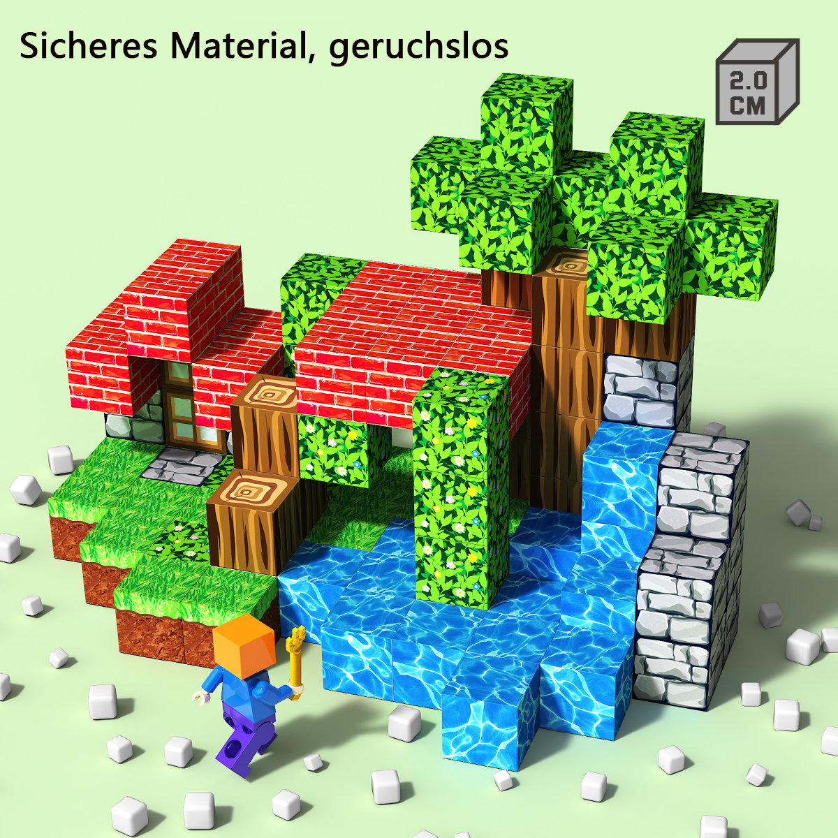 Bloques de construcción magnéticos Montessori