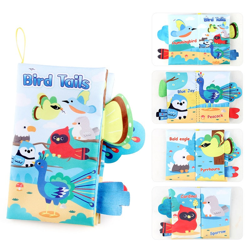 Livres en tissu Montessori pour bébés - Jouets sensoriels