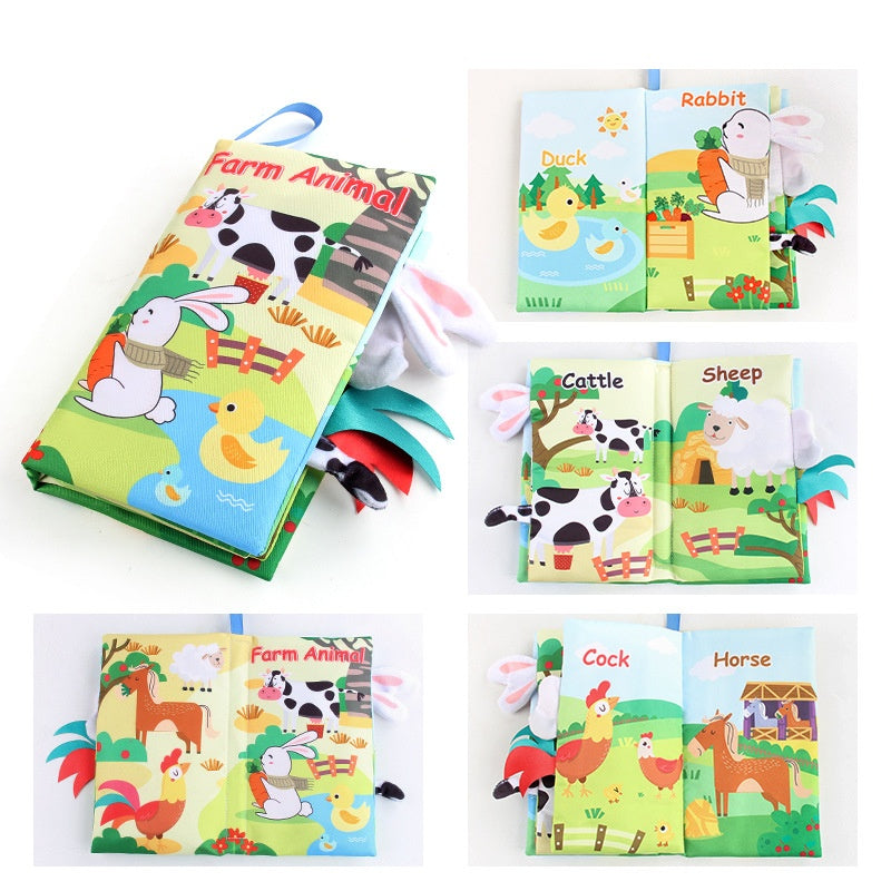 Livres en tissu Montessori pour bébés - Jouets sensoriels