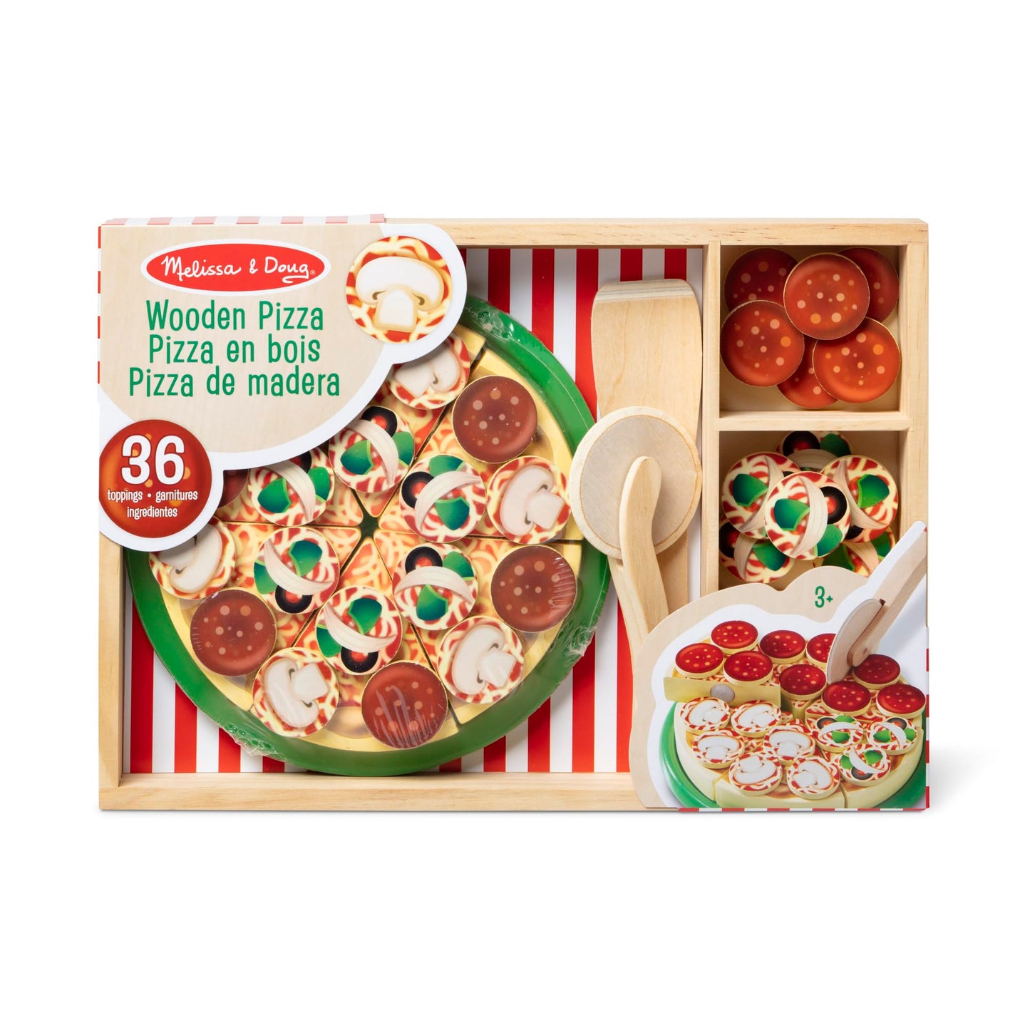 Premium Wood Pizza Set – 54-piece Kitchen Accessories (Velcro)