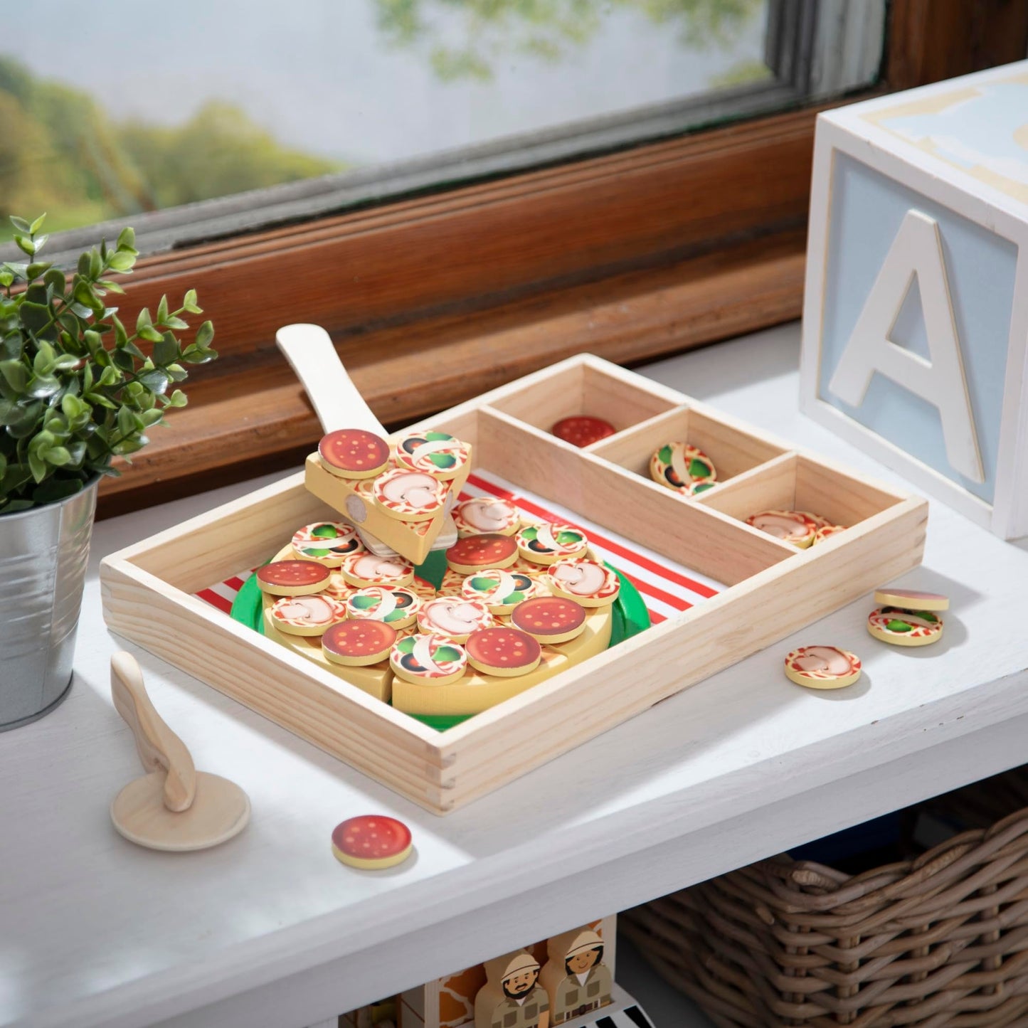 Premium Wood Pizza Set – 54-piece Kitchen Accessories (Velcro)