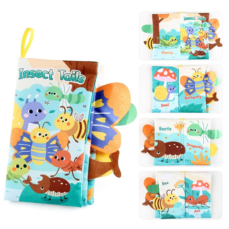 Livres en tissu Montessori pour bébés - Jouets sensoriels