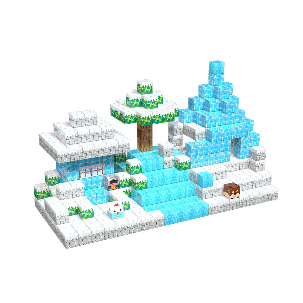 Montessori Magnetic Building Blocks Original Ice World – Winter Edition
