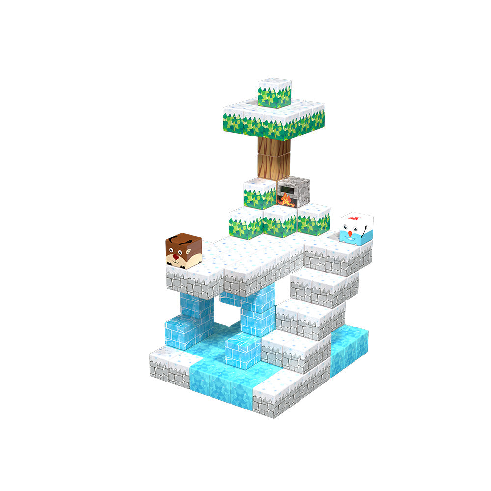 Montessori Magnetic Building Blocks Original Ice World – Winter Edition