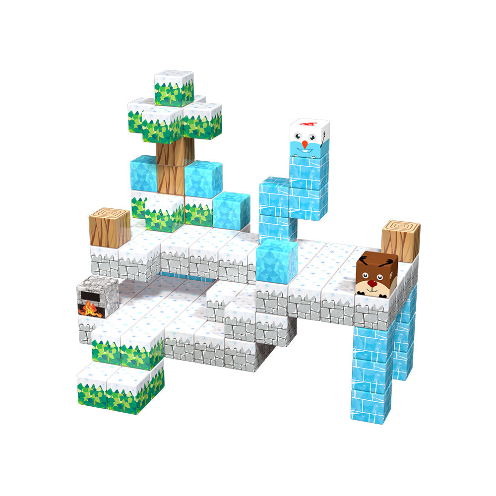 Montessori Magnetic Building Blocks Original Ice World – Winter Edition