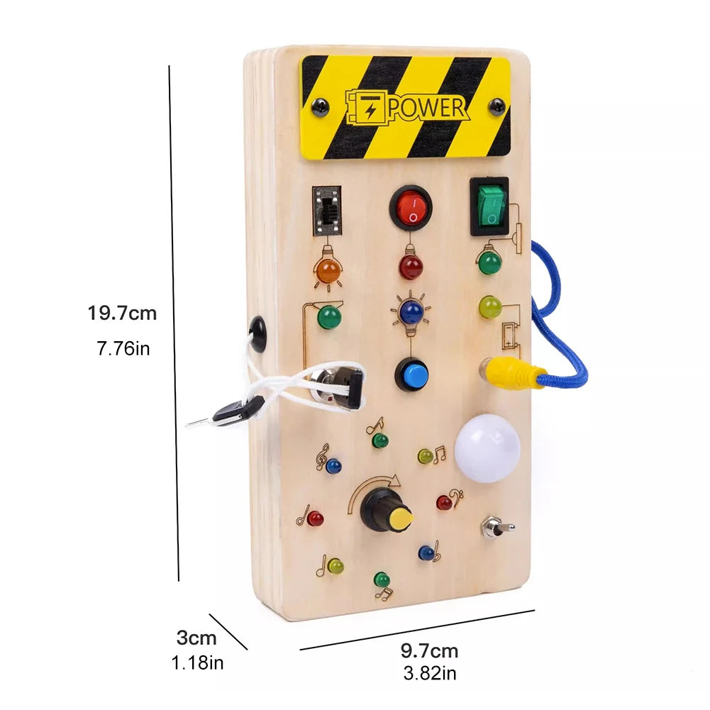 Panel de control Montessori Busy Board: ideal para llevarlo a todas partes.