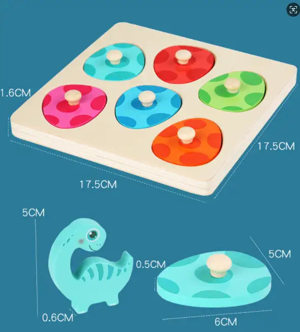 Montessori Wooden Toy Dino Eggs