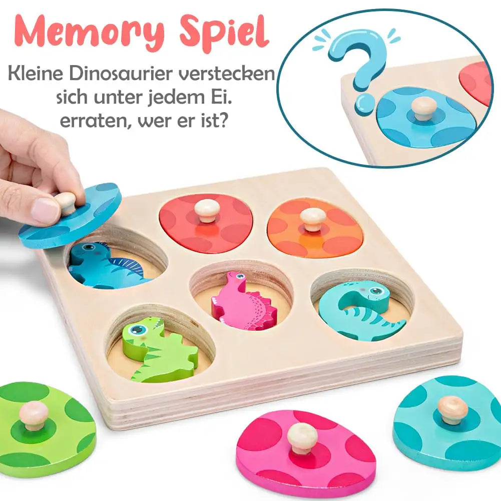 Montessori Wooden Toy Dino Eggs