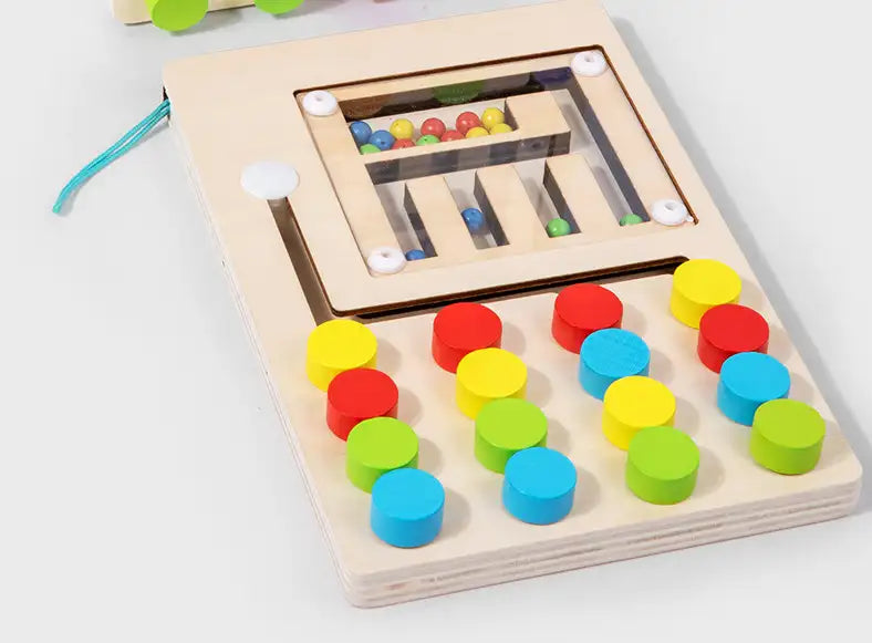 Montessori Wooden Toy Learning Games Labyrinth