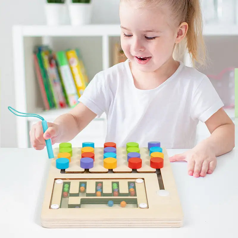 Montessori Wooden Toy Learning Games Labyrinth