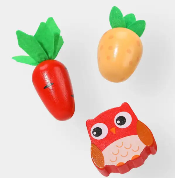 Karotten Steckspiel Holz Montessori für Kinder von 1 bis 3 Jahren – Stapeln und Sortieren für kognitive Entwicklung