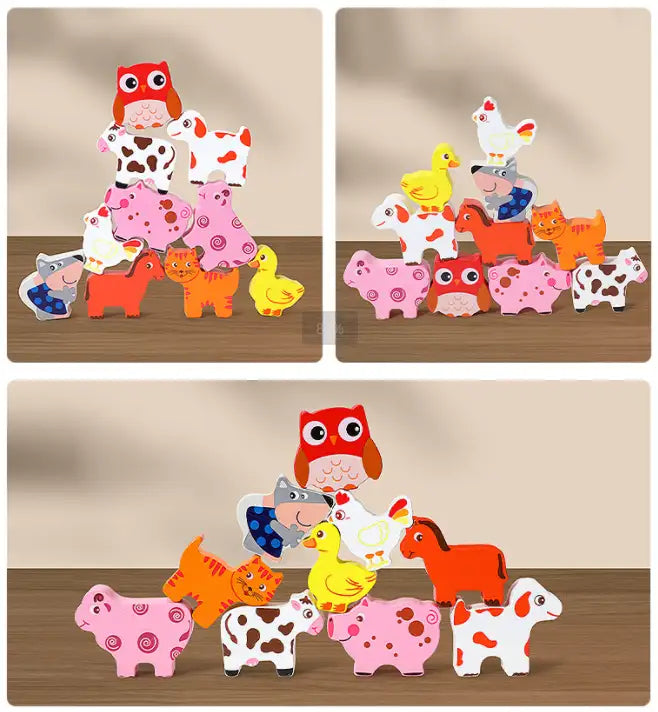 Karotten Steckspiel Holz Montessori für Kinder von 1 bis 3 Jahren – Stapeln und Sortieren für kognitive Entwicklung