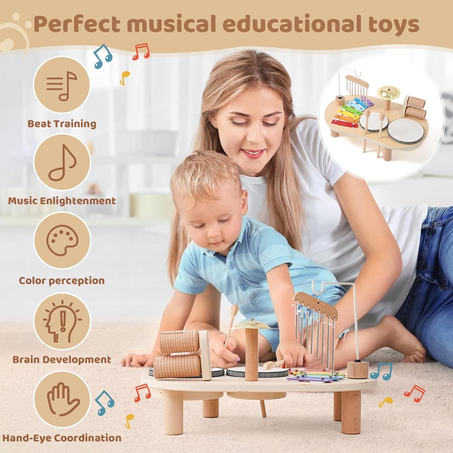 Montessori Musik Aktivitätstisch – Lernen durch Musik und Spiel