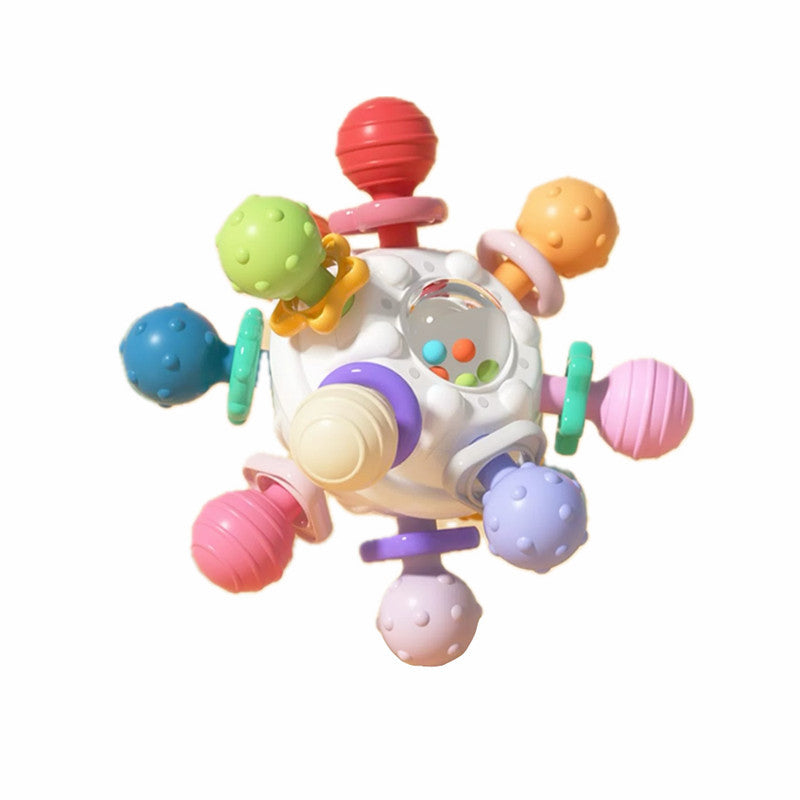 5-in-1 Baby Teething Ring & Sensory Rattle