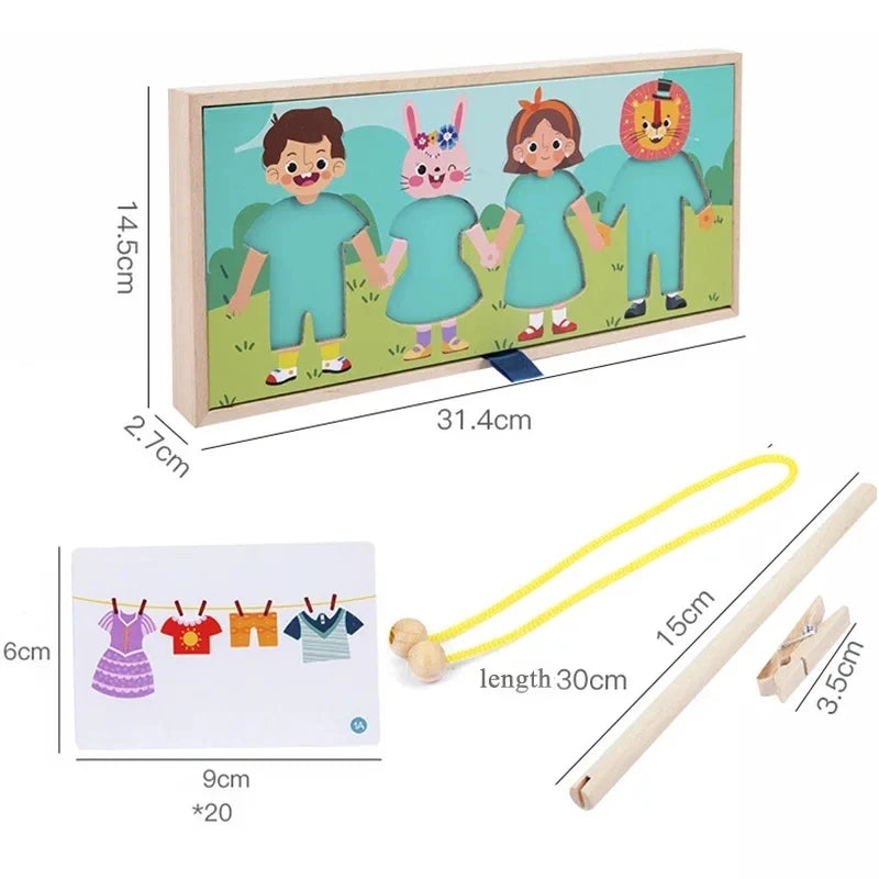 Montessori Dressing Puzzle – Motor Skills Game & Learning Toy