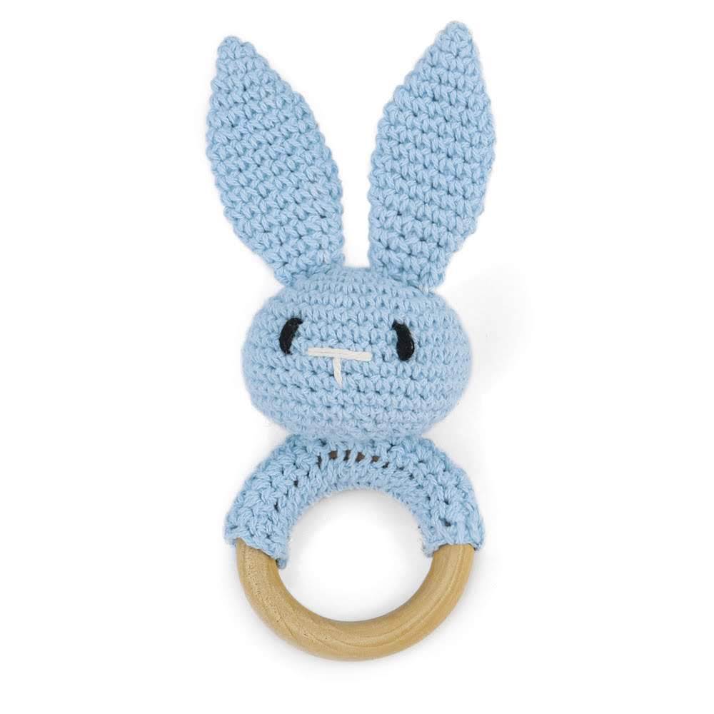 Montessori Wooden Teething Ring – BPA-free & Rattle Grasping Toy