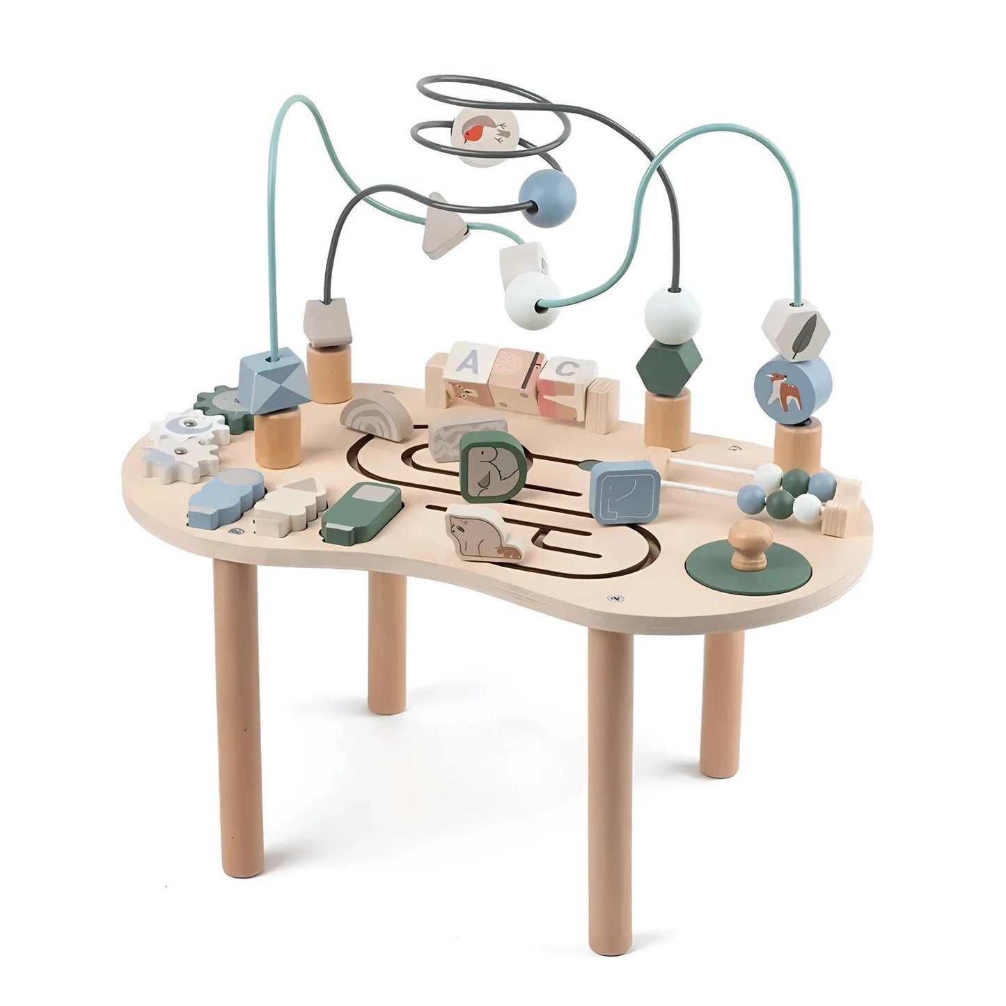 Montessori Aktivitätstisch Holz – Busy Board & Lerntisch