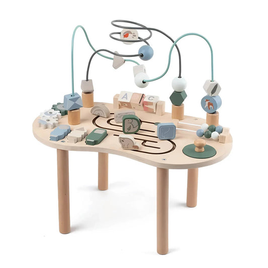 Montessori Activity Table Wood – Busy Board & Learning Table