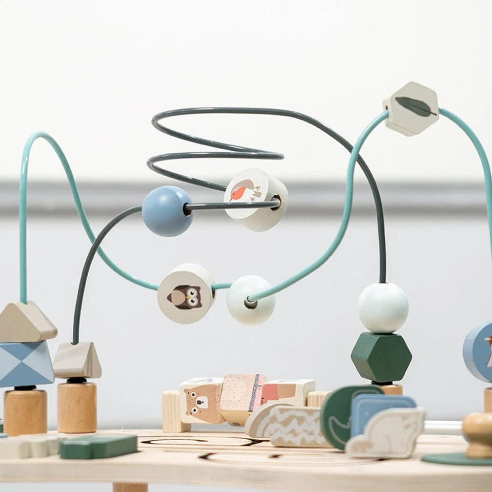 Montessori Aktivitätstisch Holz – Busy Board & Lerntisch