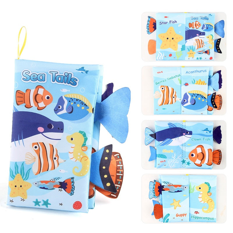 Livres en tissu Montessori pour bébés - Jouets sensoriels