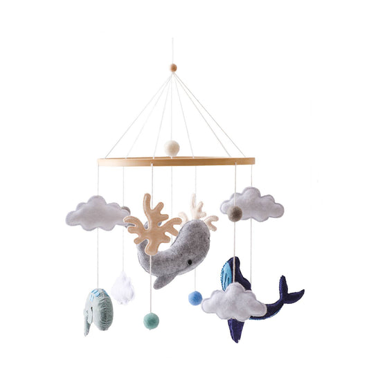 Montessori Baby Mobile aus Filz & Holz – für Babybett und Kinderzimmer