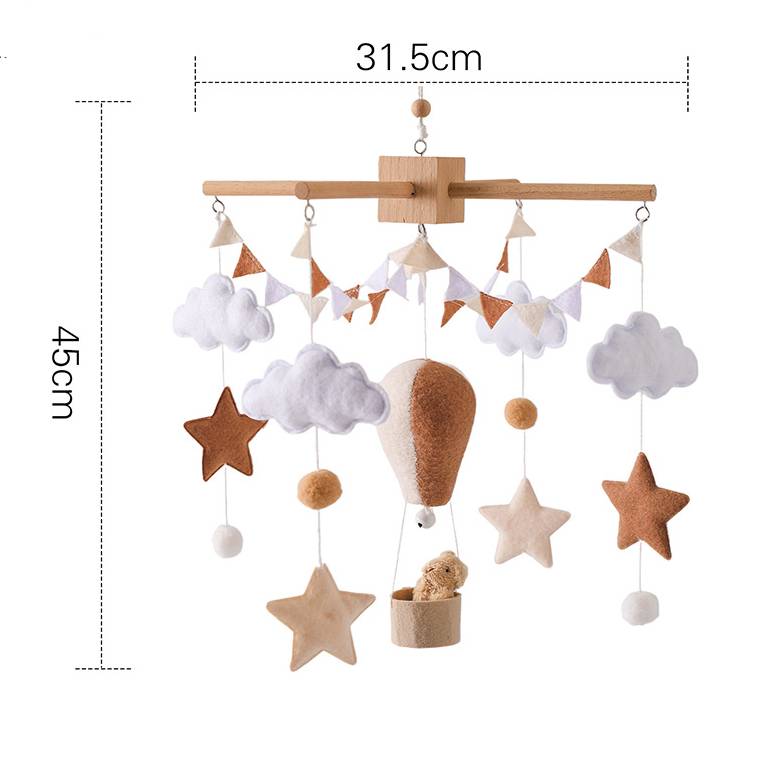 Montessori Baby Mobile aus Filz & Holz – für Babybett und Kinderzimmer