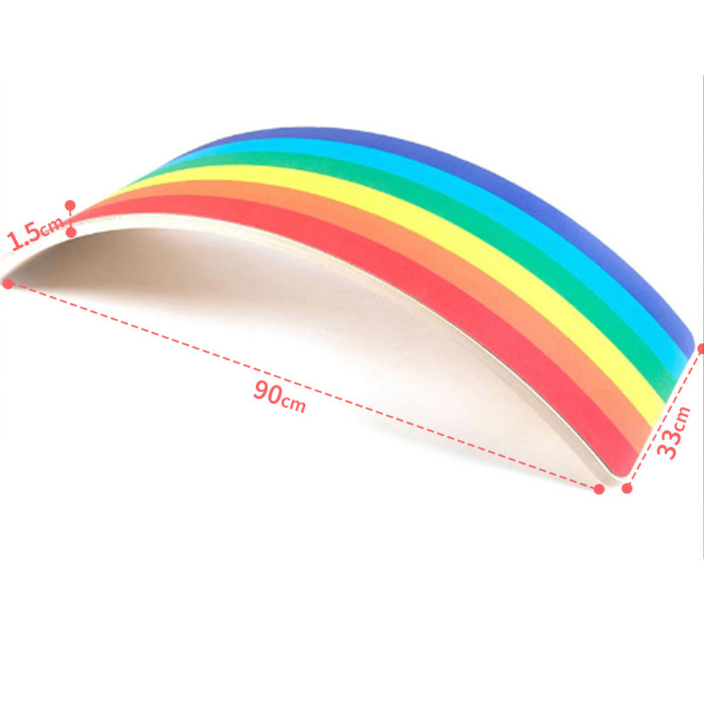 Holz-Balance-Brett für Kinder im Regenbogen-Design