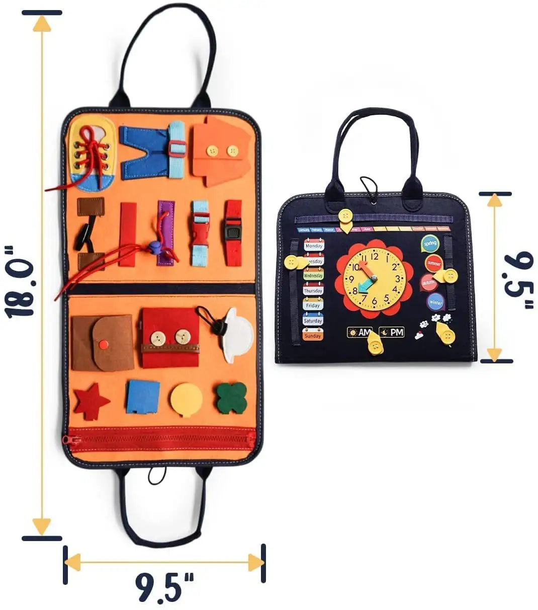 Montessori Busy Board/Quiet Book – Feinmotorik & Alltags-Training