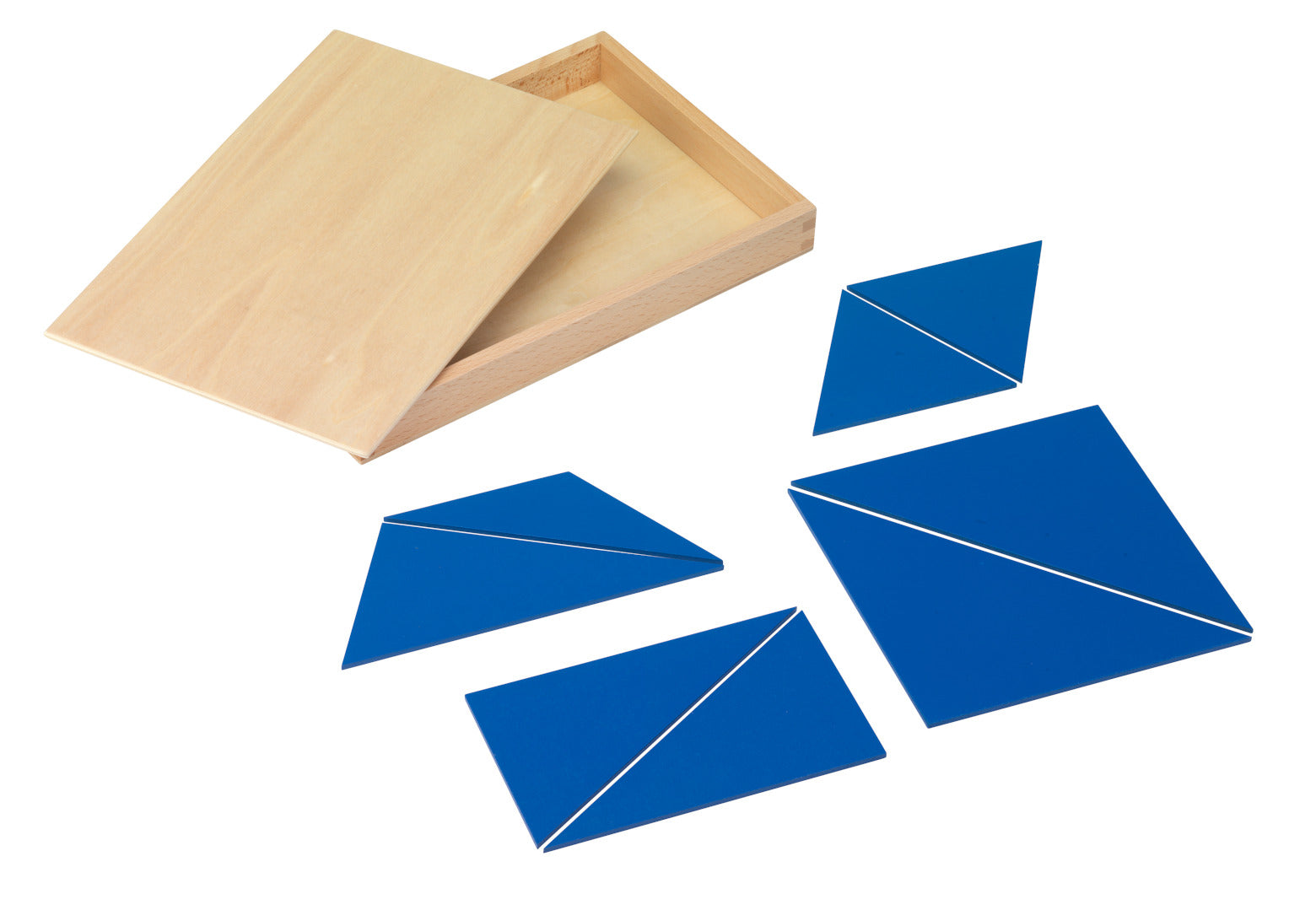 MontessoriLernwelt Konstruktive Dreiecke – 5 Sets farbige Geometrie-Dreiecke für Kinder