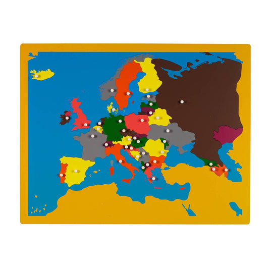 MontessoriLernwelt Europapuzzle Holz – Montessori Lernspiel Geografie Karte Europa für Kinder
