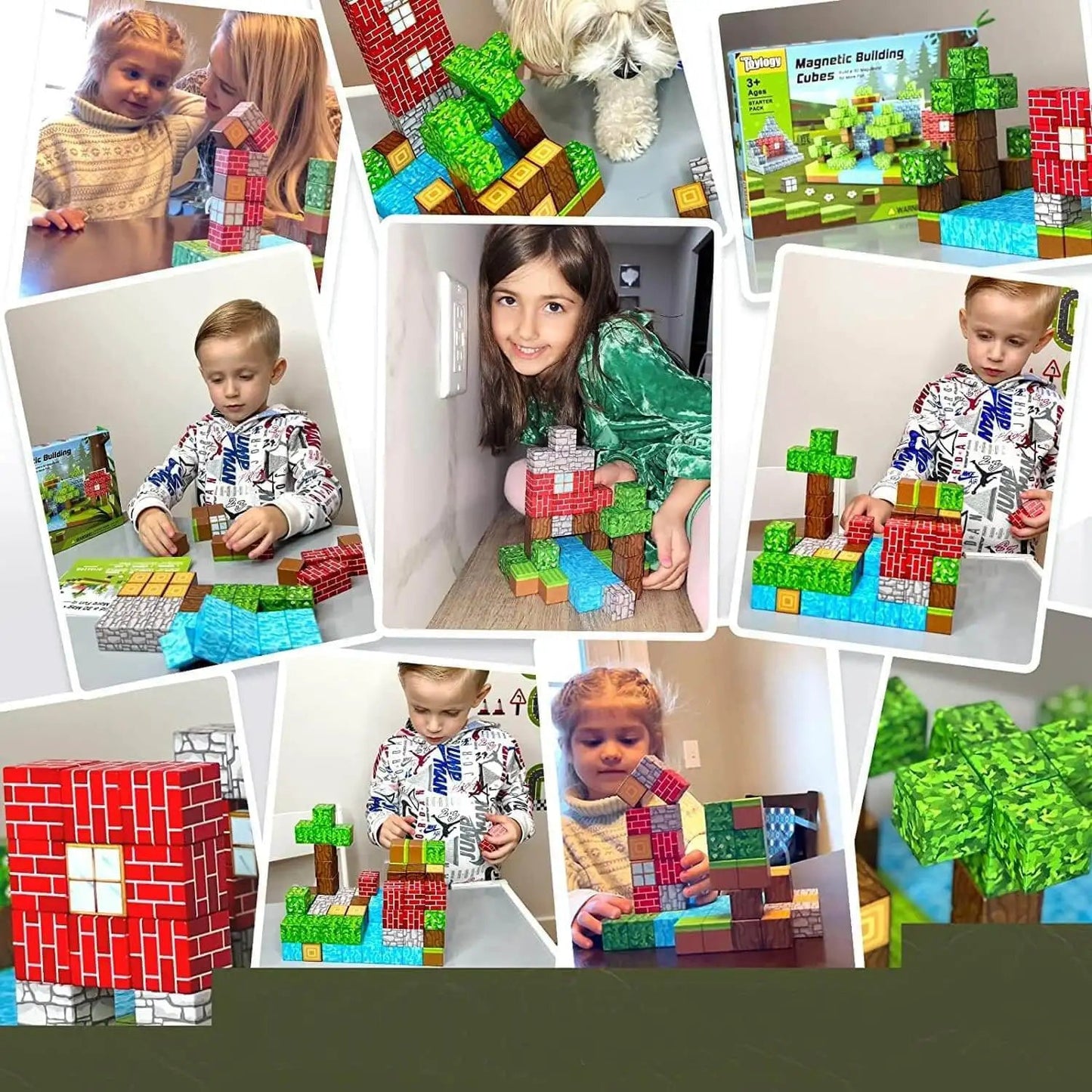 Blocs de construction magnétiques Montessori – Jouets magnétiques créatifs pour les petits constructeurs
