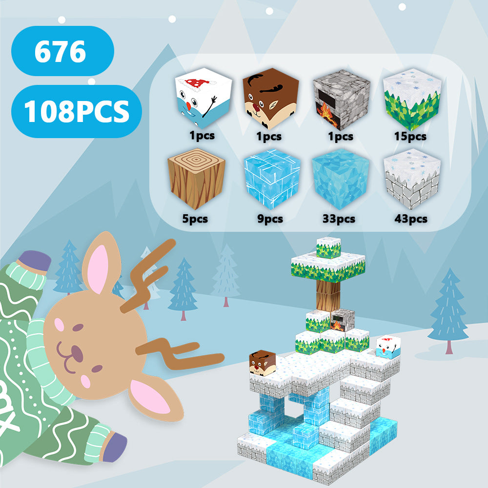 Montessori Magnetic Building Blocks Original Ice World – Winter Edition