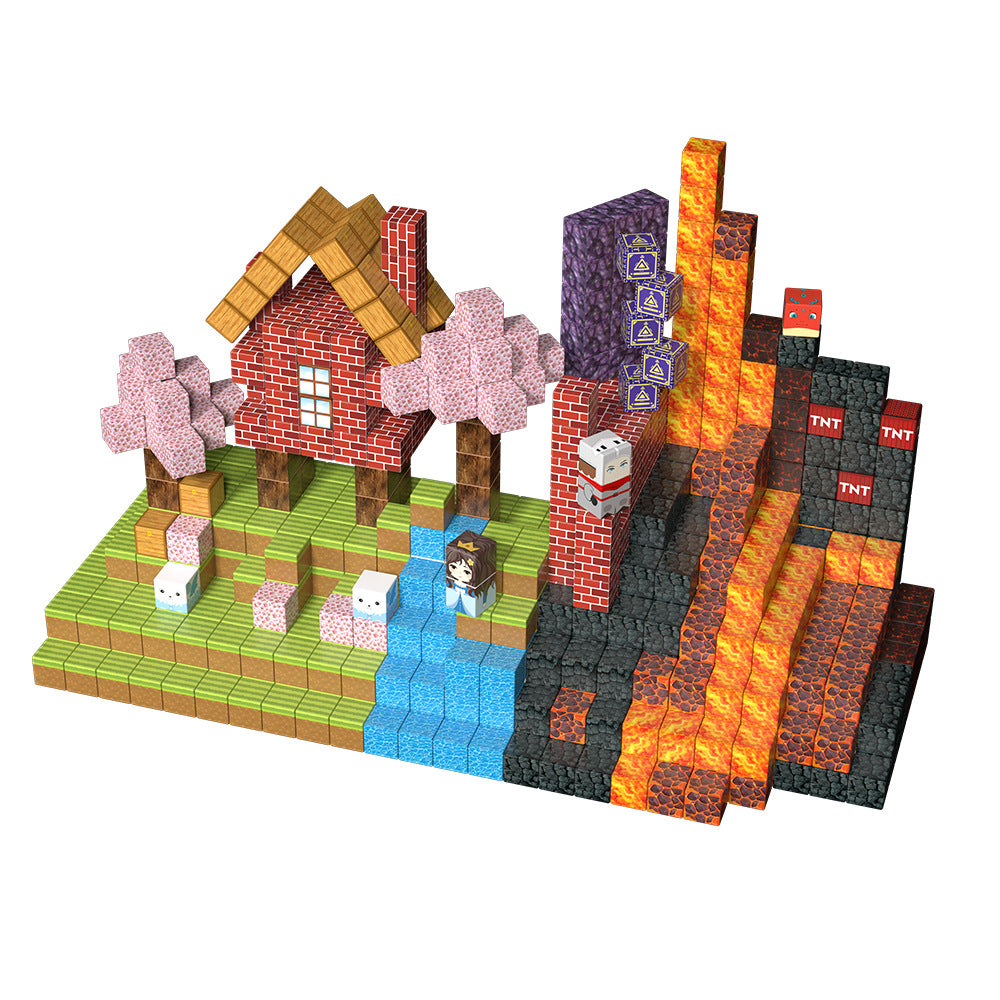 Magnetic Building Blocks 3D – Lava Waterfall Design