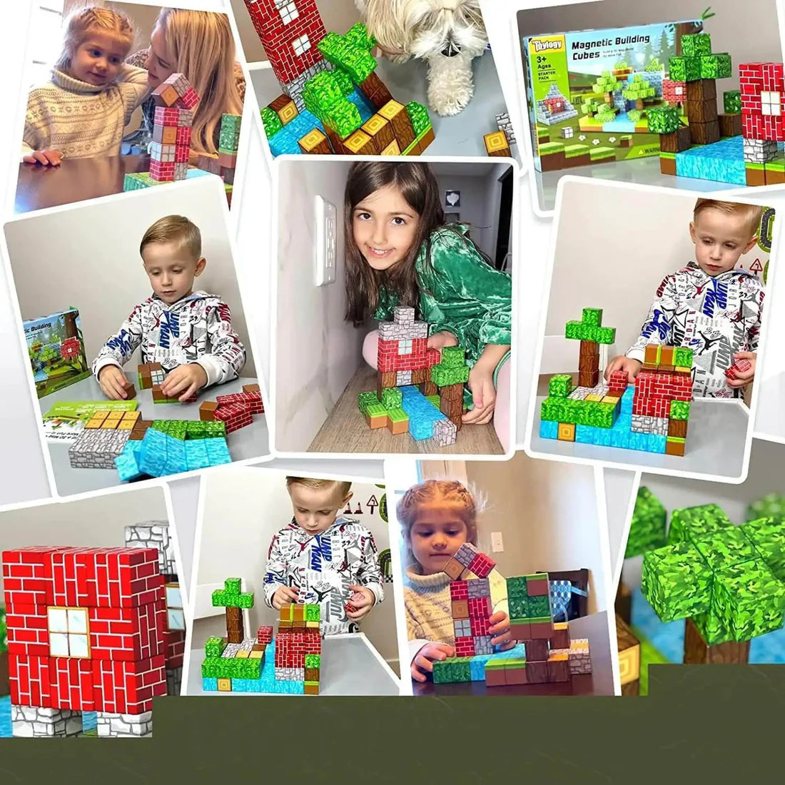 Montessori magnetiske byggeklodser – kreativt læringslegetøj