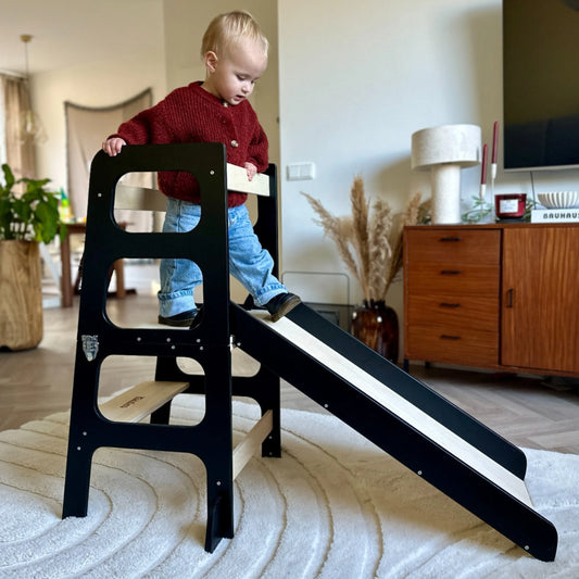 3-in-1 Lernturm mit Rutsche und Tischfunktion