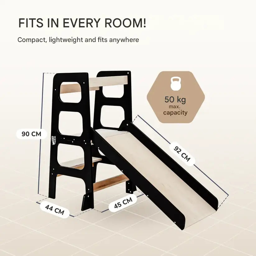 3-in-1 Lernturm mit Rutsche und Tischfunktion