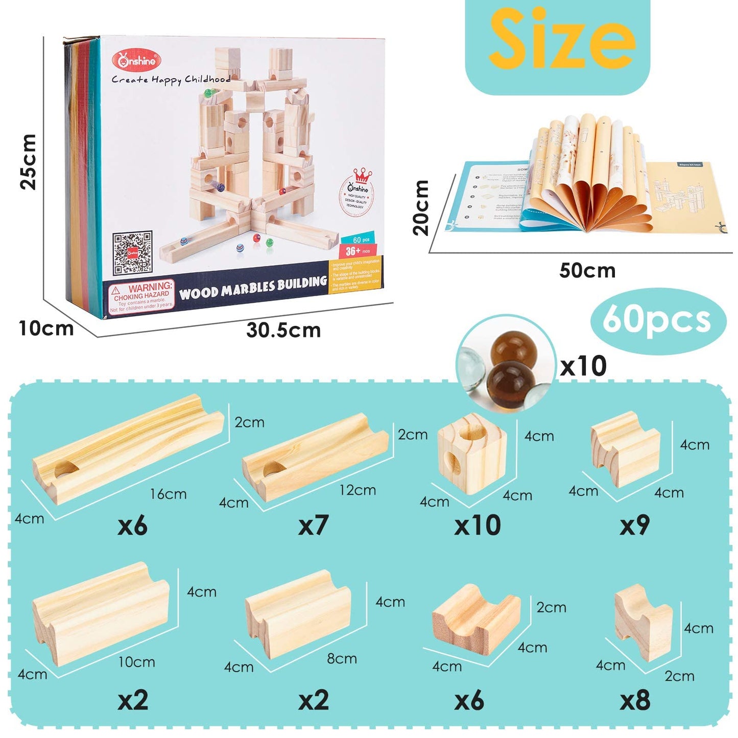 Montessori Murmelbahn aus Naturholz – Kreative 3D-Konstruktion