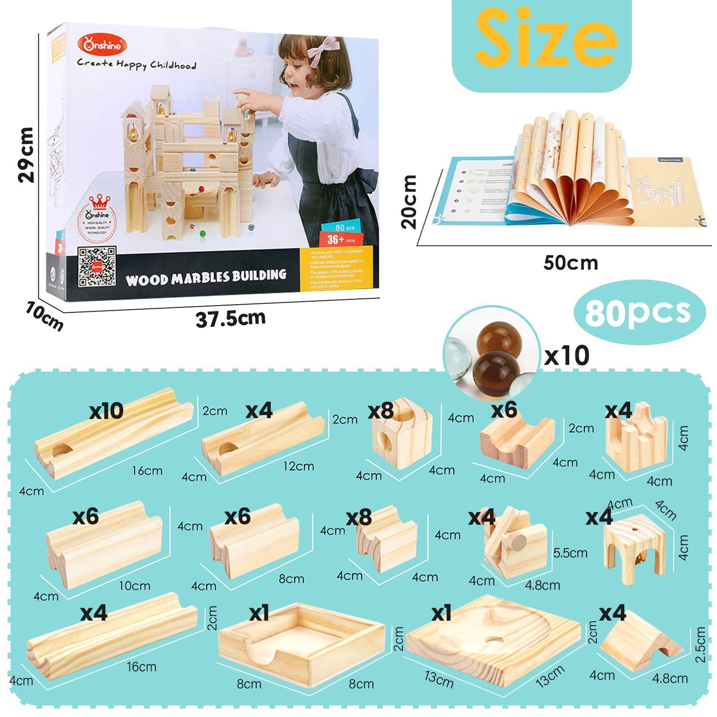 Montessori Murmelbahn aus Naturholz – Kreative 3D-Konstruktion