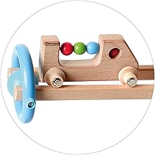 MontessoriLernwelt Kugelbahn aus Buchenholz – Lernspielzeug für Kinder ab 2 Jahren