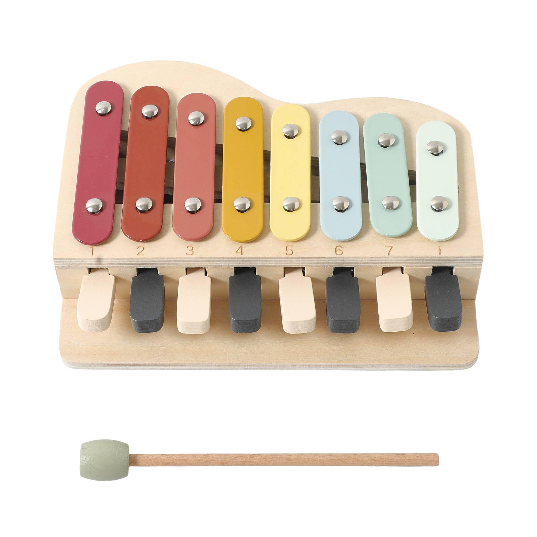 kinder musik spielzeug 2-in-1 Kinder Xylophon & Klavier aus Holz – Montessori Musikspielzeug