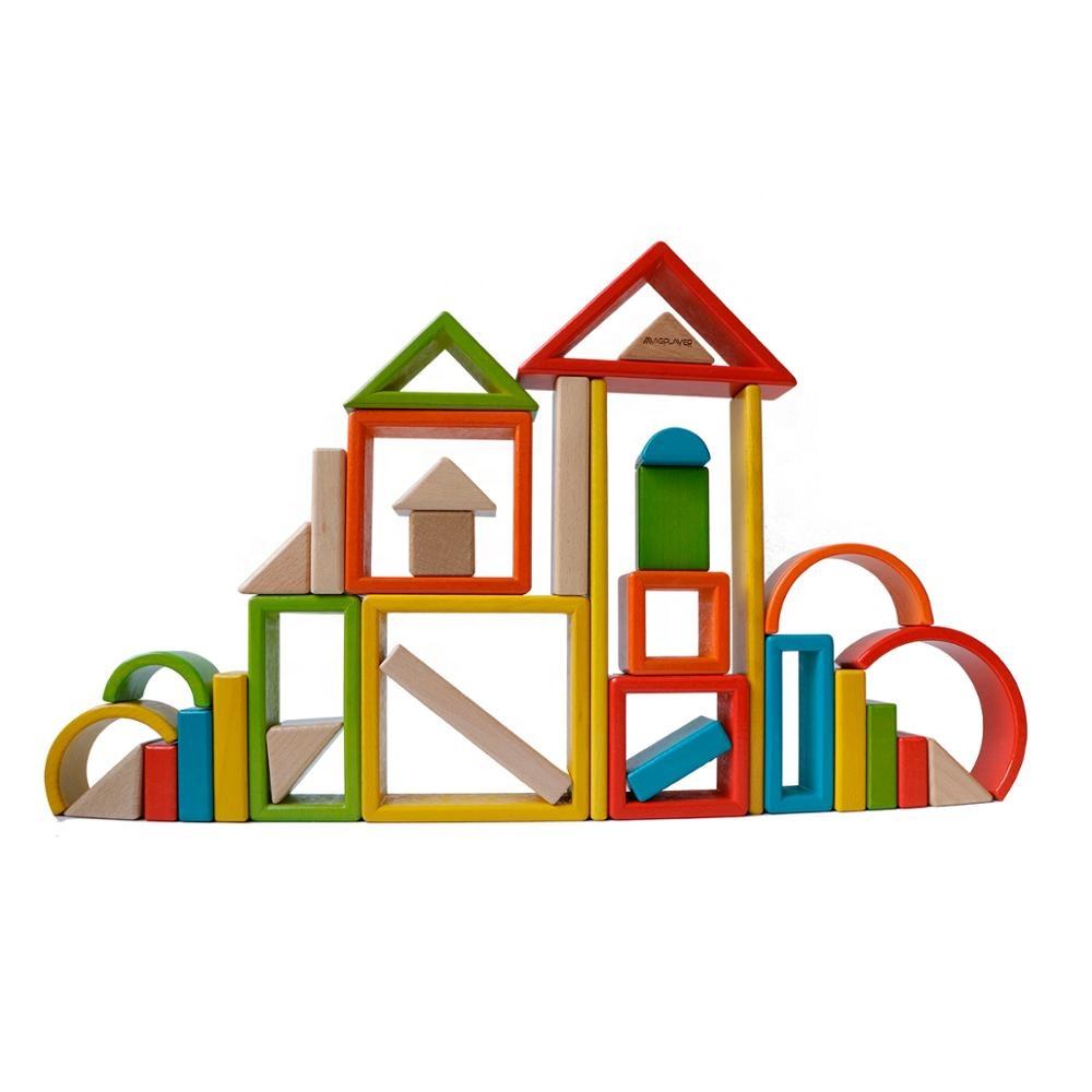 MontessoriLernwelt Kreatives Montessori Holzspielzeug Bausteine für Kinder