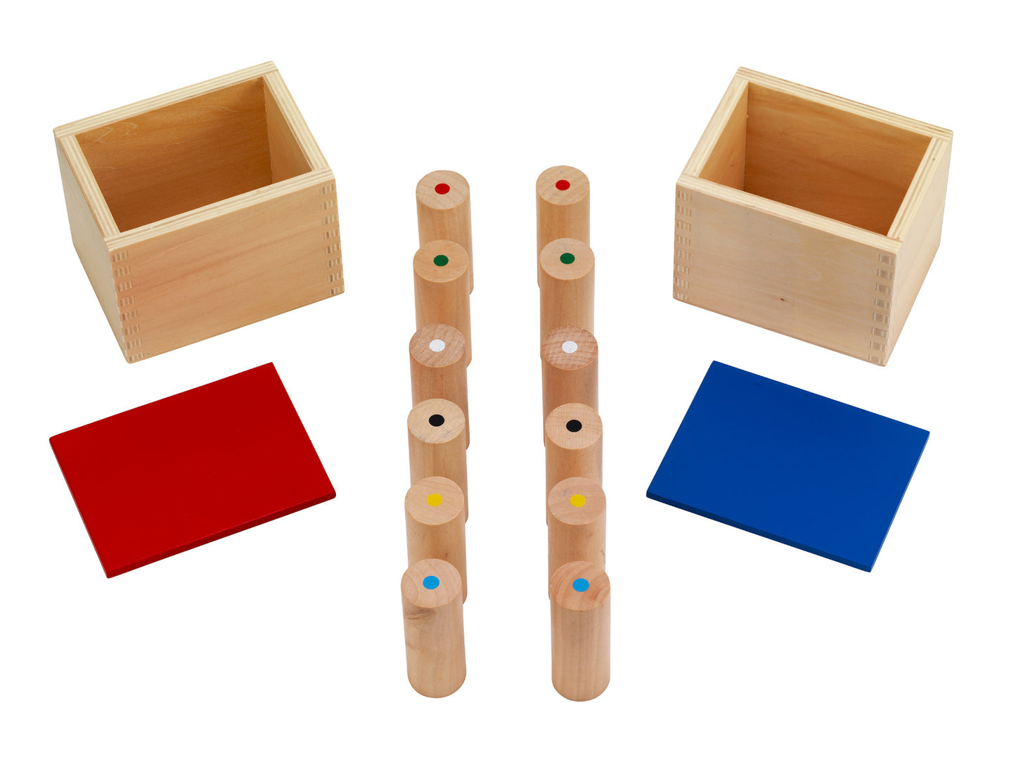 Montessori Geräuschdosen Holz Set zur Förderung des Hörsinns