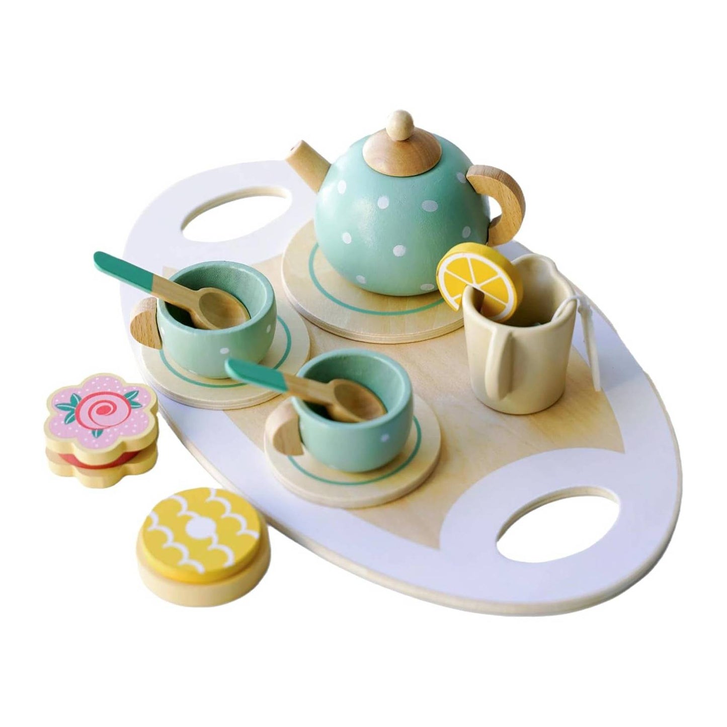 MontessoriLernwelt Hauptbild – Montessori Holz Teeset für Kinder Rollenspiel & Fantasie Spielzeug