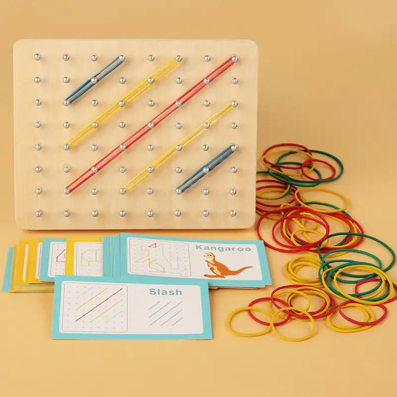 Montessori Creative Wooden Geoboard