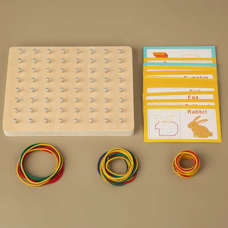 Montessori Creative Wooden Geoboard