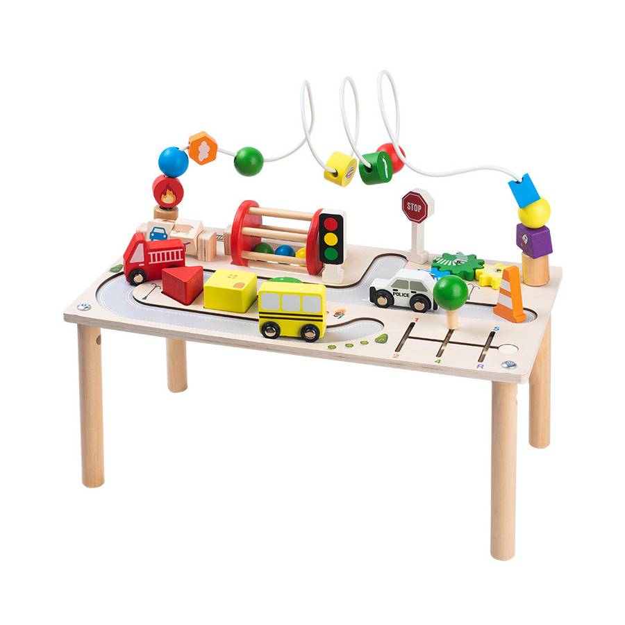 Montessori Aktivitätstisch aus Holz Busy Board für Kinder