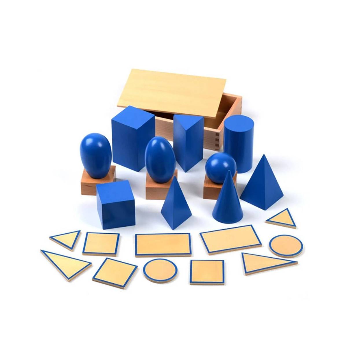 Montessori Geometrische Körper aus Holz Lernspielzeug