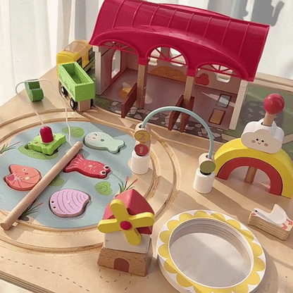 Aktivitätstisch für Kleinkinder im Wohnzimmer