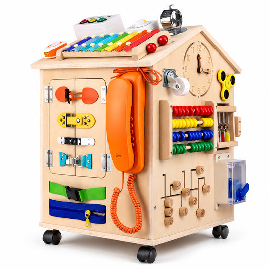 Busy House Montessori Busy Board | Lernspielzeug für Kleinkinder – Montessori Lernwelt