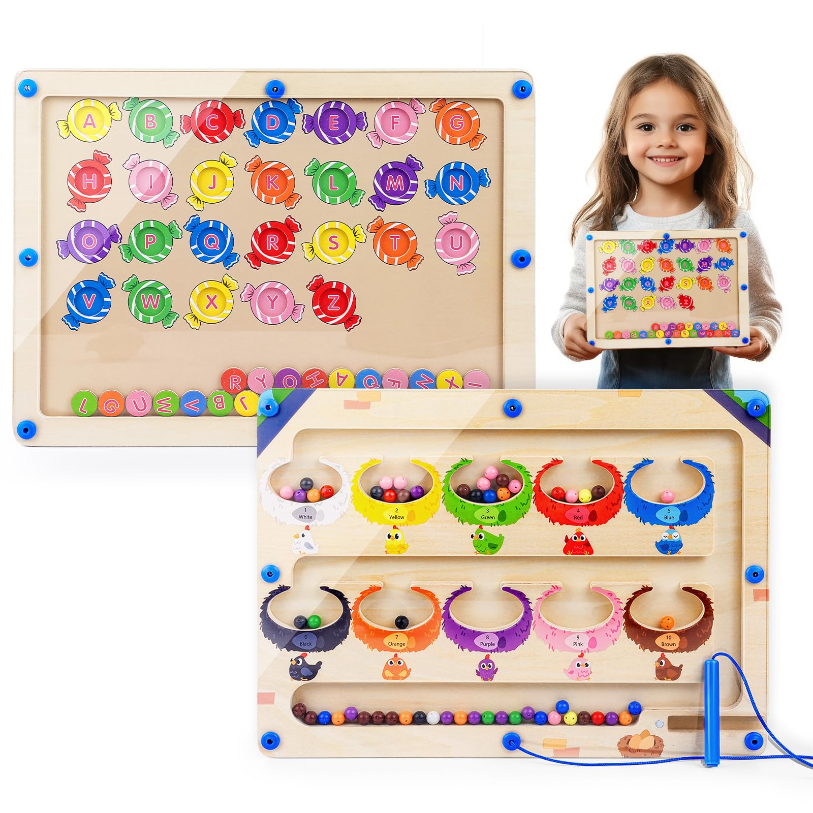 2 in 1 Montessori Magnetspiel Labyrinth – Montessori Lernwelt